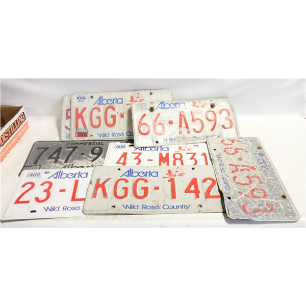 8 ALBERTA LICENSE PLATES