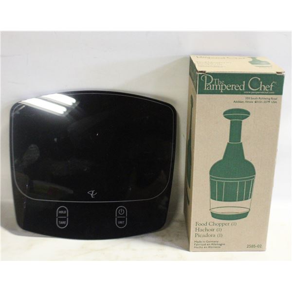 PAMPERED CHEF FOOD CHOPPER AND