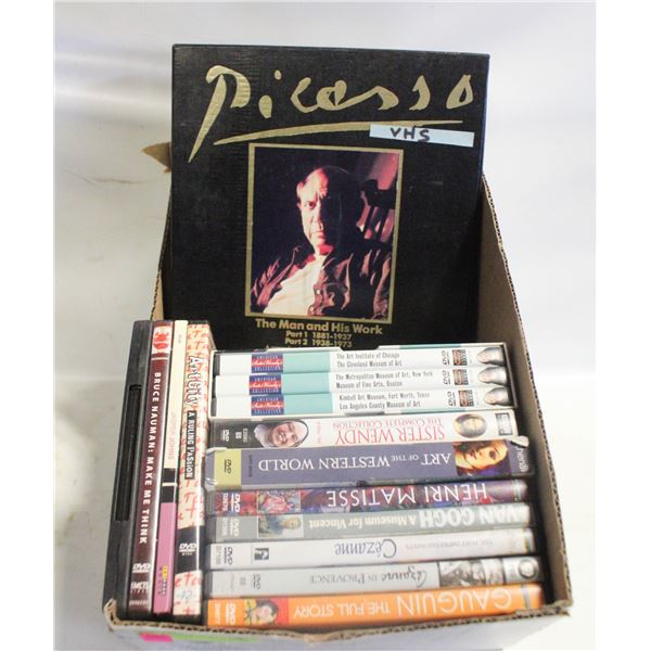 LOT DVD ART HISTORY FEATURING PICASSO (VHS)