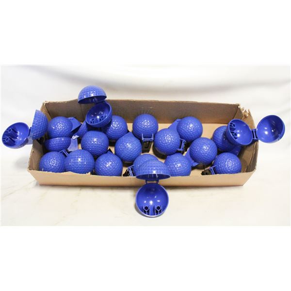 20 NOVELTY GOLF BALL CLIP-ON ASH TRAYS