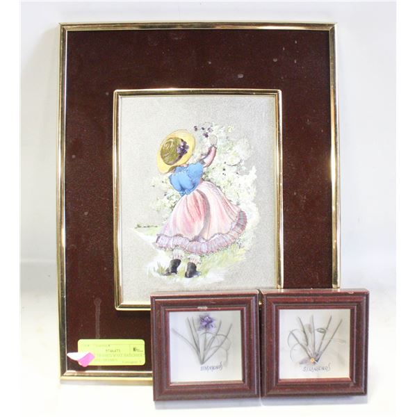 ESTATE FRAMED WALL HANGINGS 2 MATCHING FRAMES