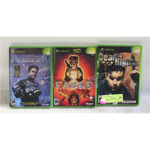 3 COMPLETE ORIGINAL XBOX GAMES