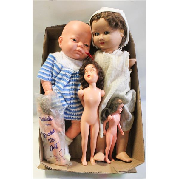 LOT OF VINTAGE AND MIDCENTURY DOLLS