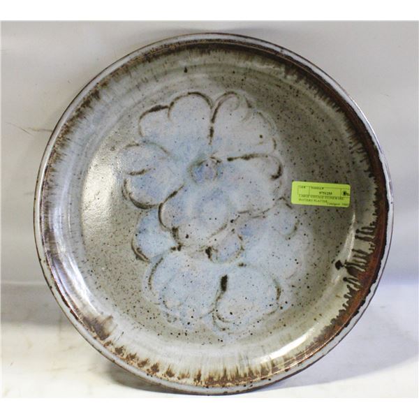 LARGE VINTAGE STONEWARE POTTERY PLATTER