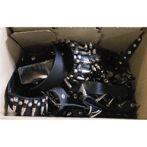BOX OF SPIKED JEWELRY + ACCESSORIES