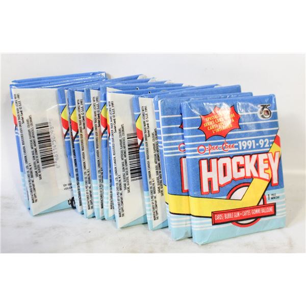 12 UNOPENED OPC 91-92 WAX PACKS HOCKEY CARDS