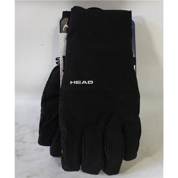 NEW HEAD MEN'S WATERPROOF HYBRID GLOVES, LARGE