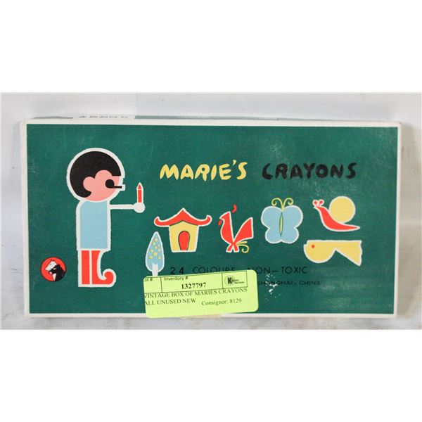 VINTAGE BOX OF MARIES CRAYONS ALL UNUSED NEW