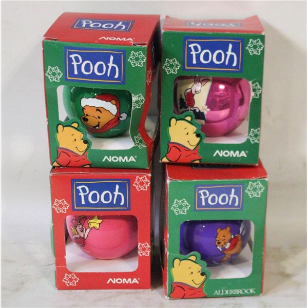 4PCS VINTAGE WINNIE THE POOH NOMA ORNAMENTS