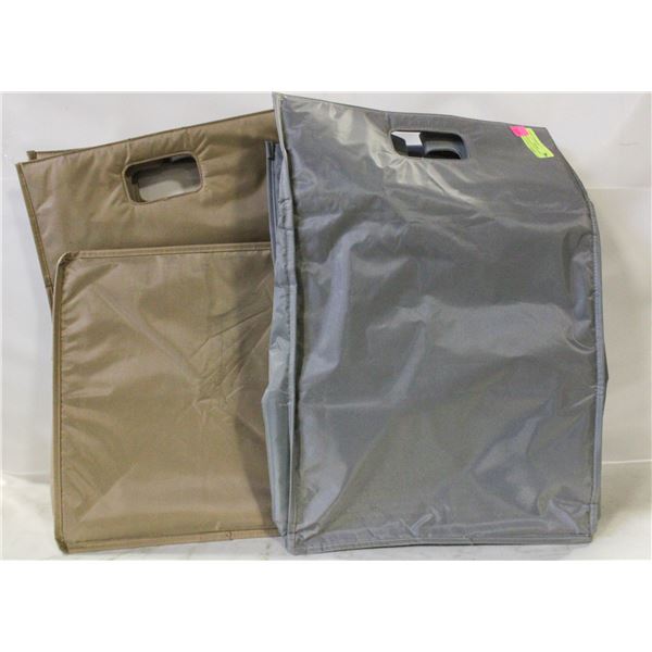 2 HEAVY DUTY COLLAPSABLE BAGS/LAUNDRY HAMPERS