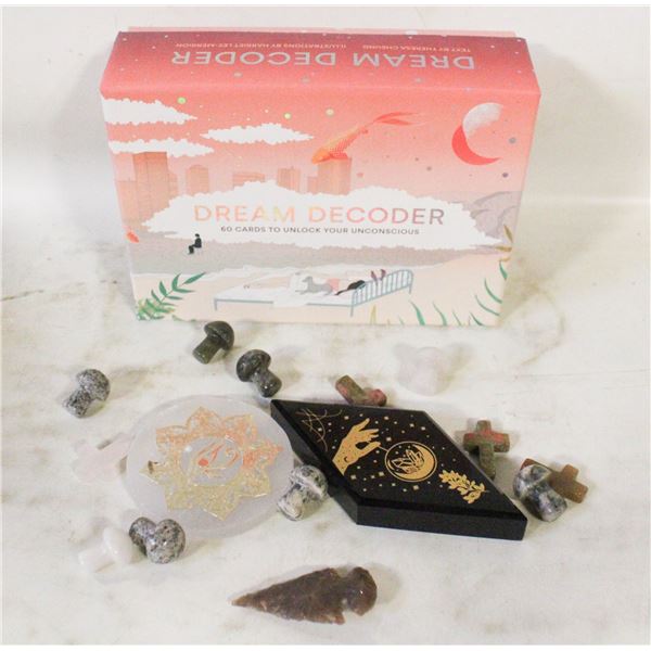DREAM DECODER CARDS AND GEMS & CRYSTALS