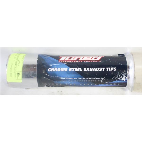 TUNED CHROME STEEL EXHAUST TIP FLARE 7X2-1/4