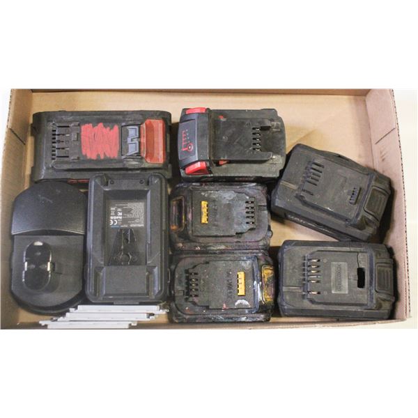 FLAT OF ASSORTED BATTERIES