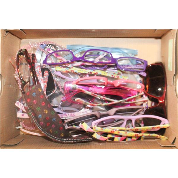 LARGE LOT OF READING GLASSES