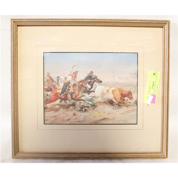 MONTANA HISTORICAL SOCIETY FRAMED WESTERN
