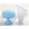 Image 1 : 2 FROSTED GLASS VASES/GLASS DECOR PCS