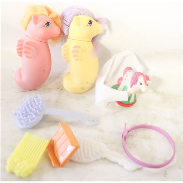 VTG 1984 MY LITTLE PONY SEAHORSES & ACCESS.