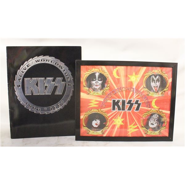 BAG OF VINTAGE KISS MEMORABILIA