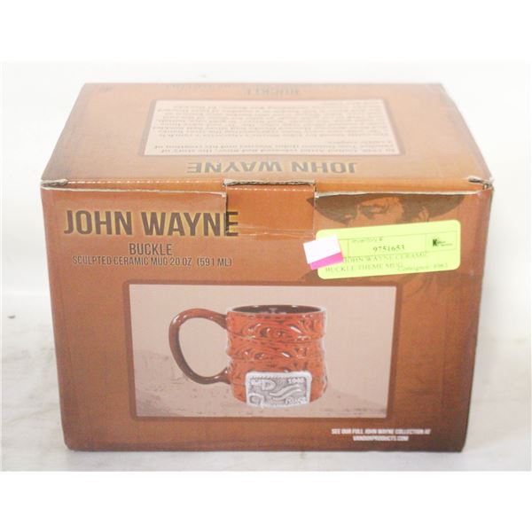 NEW JOHN WAYNE CERAMIC BUCKLE THEME MUG
