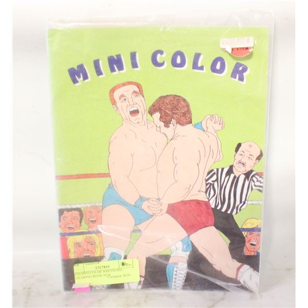 VTG MINI COLOR WRESTLING COLORING BOOK NEW