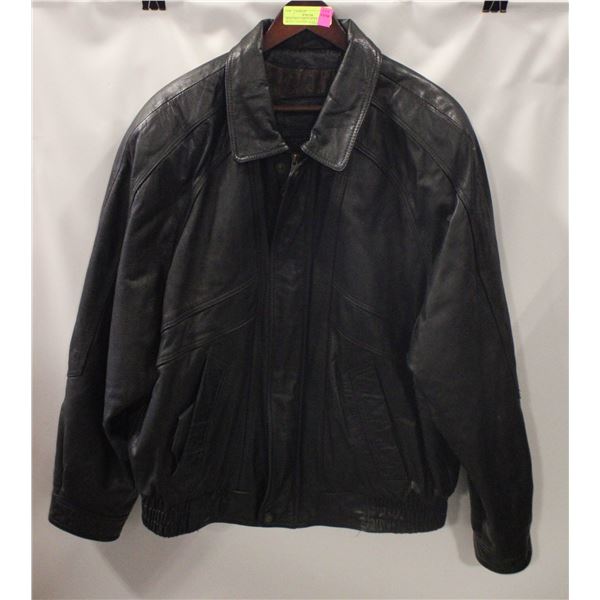 MENS MED CHRISTOPHER RAND HEAVY LEATHER JACKET