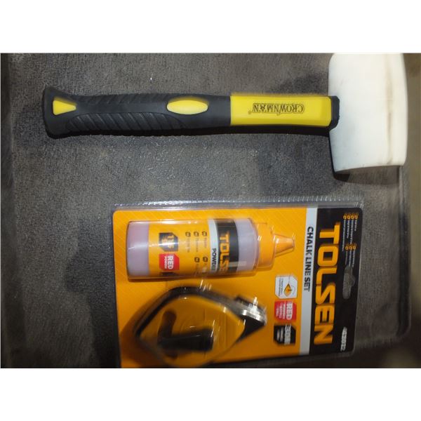 Rubber Mallet & Caulk Line Set