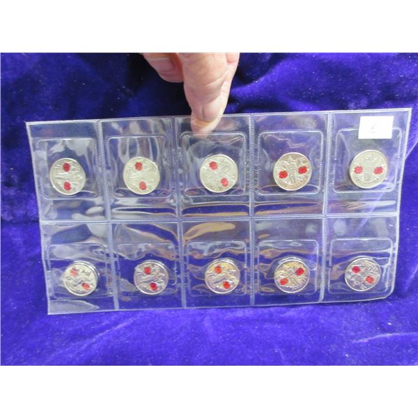 sheet of 10 1945-2010 poppy quarters