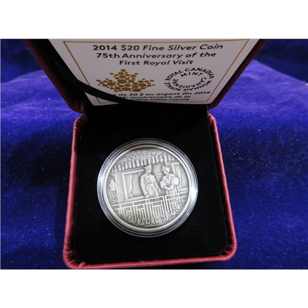 2014 $20.00 fine silver - 75th anniversary of the First Royal visit