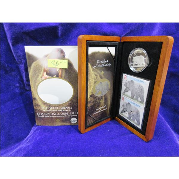 2004 "The Great Grizzly Bear" coin and stamp set