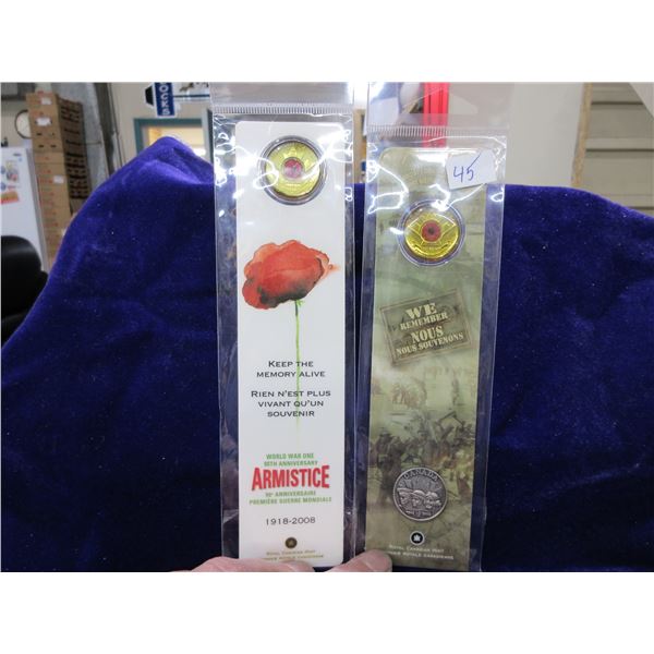 2005 Special Edition Bookmark and 2008 Armistice Bookmark