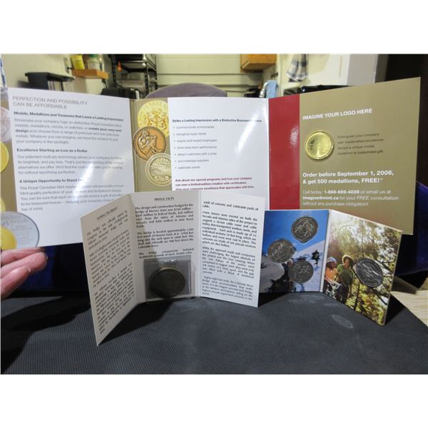 Canadian Tire "Money" Coin Set, Verbronze Coin and Advertising Sample Coin