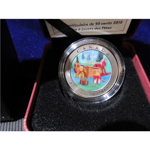 2015 50-Cent Lenticular Coin - Holiday Toy Box