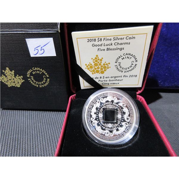 2018 $8 Fine Silver Coin - Good Luck Charms: Five Blessings