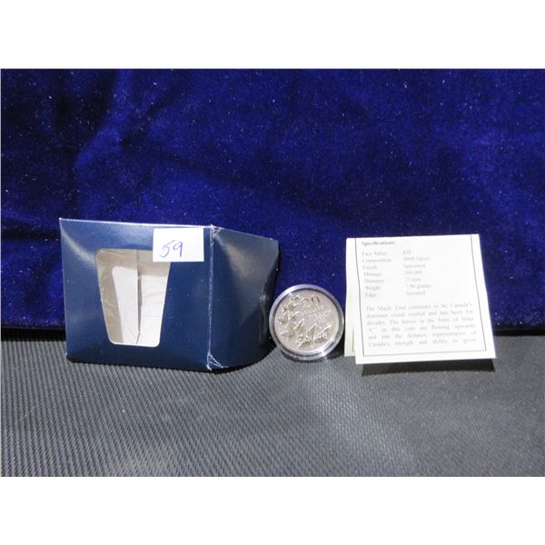 2011 $20 Fine Silver Coin - Commemorative Maple Leaf