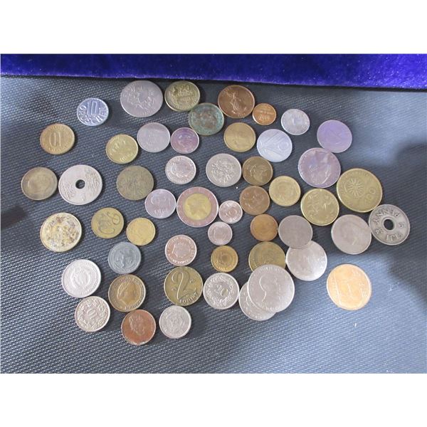 53 miscelaneous international coins, assorted dates