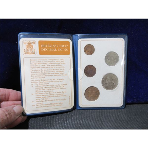 1971 - Britain's First Decimal Coins bi-fold vinyl