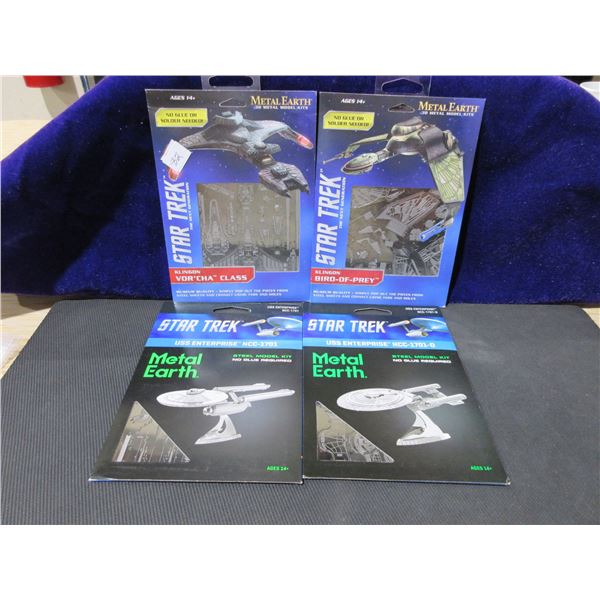 4 - STAR TREK  3D metal model kits
