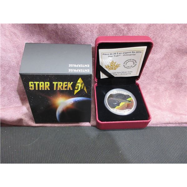 2016 Star Trek Enterprise 20 Dollar Silver Coin