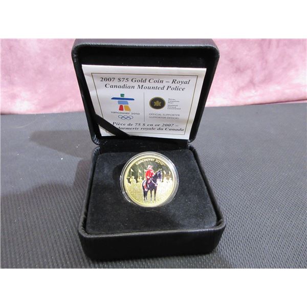 2007 $75 Gold Coin - Royal Canadian Mounted Police