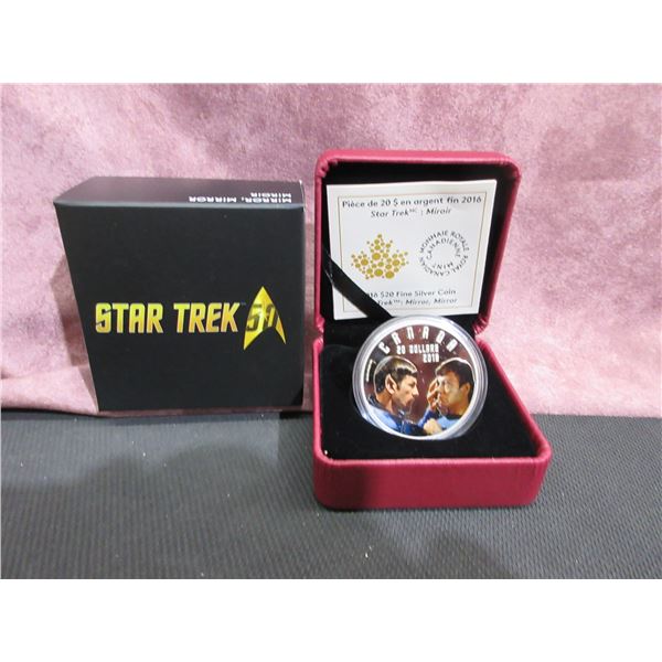 2016 RCM $20 Silver Coin. Star Trek: Mirror, Mirror