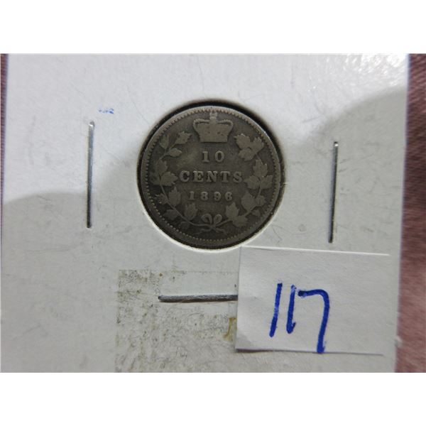 1896 Canadian 10 Cent Coin