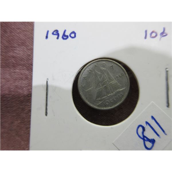 1960 Canadian 10 Cent Coin