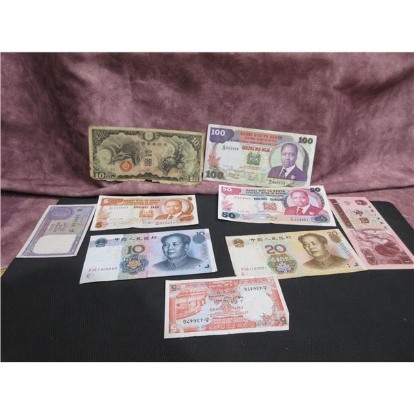 Assorterd Paper Notes From Around The World, Various Dates