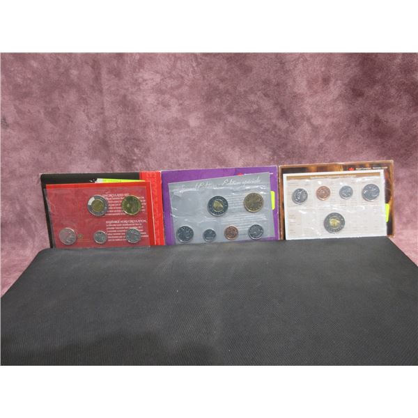 3 - uncirculated Canadian coin sets 2003,2004,2013