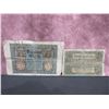 Image 1 : Weimar Republic 10 & 100 Mark bank notes