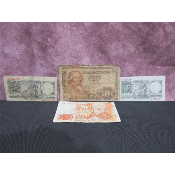 assorted Spanish 4 total- Banco De Espana