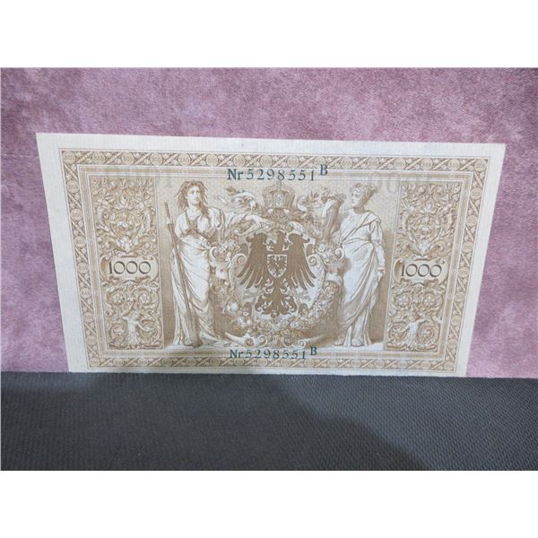 1910 Reichsbank note 1000 Mark, uncirculated