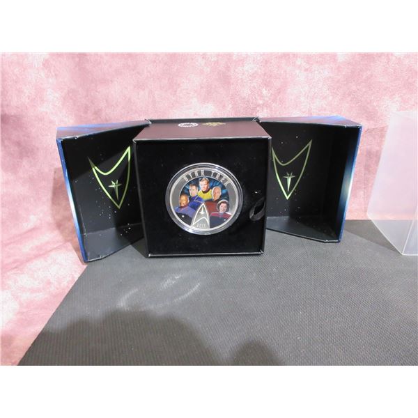 2017 - $30 fine silver coin, STAR TREK "Five Captians" cased