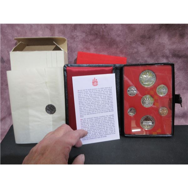 1973 - RCMP Canada Coin set, Silver dollar 7 coins in case