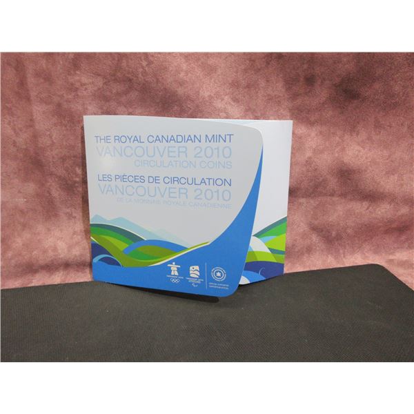 2010 - Vancouver Circulaion Coin card 17 coins, 2 different loonies